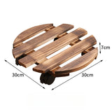 Mobile Flower Rack Flower Holder Bonsai Tray Roller Base Frame with Universal Wheels