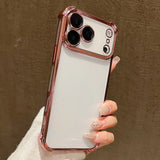 Luxury Electroplate Shockproof Transparent Phone Case For iPhone 17 Pro Max 17 Pro 17 Air Plating Clear Bumper Back Cases Cover