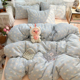 New Student Season Item Quilt Cover  A Fresh and Oxygen-rich Double-layer Gauze Printed Duvet Cover Skin-friendly Bedding