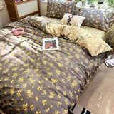 Luxury 100% Cotton Boho Pattern Printed Bedding Set Fashion Breathable Quilt Cover Sets Queen King Bed Linens for Summer Autumn