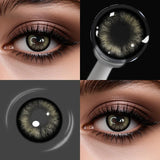 1 Pair Natural Brown Colored Contact Lenses 6-Months Disposable 14.5mm Soft Eye Enlarging Lenses Black Color Contacts