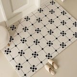 Modern Combination Of Small Squares Wire Loop Door Mat Waterproof Carpet Anti Slip Resistant To Dirt Bathroom Kitchen Carpet