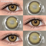 1 Pair New Color Contact Lenses for Eye Beautiful Pupil Fashion Blue Soft Lenses Gray Natural Contacts Yearly Cosmetics
