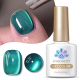 Green Guava Gel Nail Polish Cat Magnetic Light 10ml Sparkling Glass Bead Soak Off UV LED Varnish Salon Maniucre