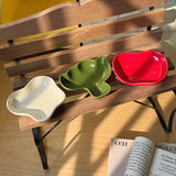 Vegetable Style Ceramic Sauce Plate Wasabi Oil Vinegar Dispenser Container Korean Style Dining Room Table Decor Accessories