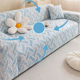 High Elastic Texture All-Inclusive Sofa Cover Summer Comfort Corner Couch Covers for Office Stretch Dustproof Armchair Protector