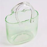 Handbag Shaped Glass Vase Creative Bubble Glass Flower Container Hydroponic Vase for Home Desktop Decoration