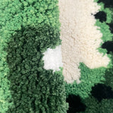 Tufting Oval Kiwifruit Entrance Mat Bathmat Living Room Carpet Anti-Slip Bedside Rug Soft Bedroom Floor Pad Aesthetic Home Decor