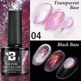 7.5ml Golden Gradient Cat Eye Nail Polish Gel Phototherapeutic Gel Soak Off Nail Magnetic Gel Polish Nail Art DlY