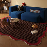 Retro Modern Striped Living Room Carpet Irregular Home Decor Sofa Coffee Table Floor Mat Soft Comfortable Bedroom Rug