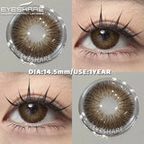1 Pair Color Contact Lenses for Eyes Color Pupils Natural Brown Lenses Beautiful Pupils Cosmetic Gray Eye Lenses Yearly