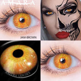 Cosplay Blue Color Contact Lenses for Eyes Yearly Makeup Halloween Beauty Yellow Contact Lenses Eye Cosmetic