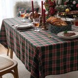 Christmas Themed Checkered Tablecloth, Suitable For Holiday Parties, Banquets, Restaurants, Kitchen Decoration