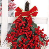 New Arrival: Poinsettia Wreath, Christmas Decoration, Wall Hanging, Artificial Upside-Down Tree, 30x50 cm