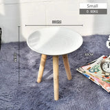 Creative Round Nordic Wood Coffee Table Storage Tea Fruit Service Plate Tray Bed Home table Living Room Table Sofa Side
