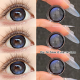 2PCS/Pair Natural Looking Midnight Blue Colored Contact Lenses 14.5mm Lenses For Women Daily Wear Eye Color Makeup Lens