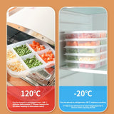 4/5/6 Grid Refrigerator Food Storage Box Food Organizer Ginger Onion Garlic Dispenser Household Food Storage Containers