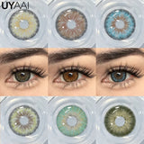 2PCS Colored Pupils Makeup Green Contact Lenses Beauty Women Colored Pupils Cosmetic Brown Natural Pupils
