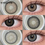 1 Pair Fashion Colored Contact Lenses Popular Natural Gray Brown Beauty Pupils Black Eyes Lens Yearly Blue Eyes Contact