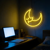 Moon Star Shaped USB LED Neon Sign Acrylic Wall Hanging Decor Lamp Bedroom Bar Home Indoor Night Ornament Light