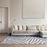 Nordic Fluffy Plush Carpets for Living Room Light Luxury Zebra Pattern Bedroom Decor Carpet Home Large Area Anti-Slip Lounge Rug