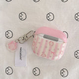 Lovely Pink Stripe Suitable Girl Wireless Bluetooth Earphone Case Protection Cover For Apple AirPods 1 2 3 4 Pro 2 Soft Shell