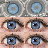 1pair Blue Contact Lenses For Eyes Korean Cute Lens Eye Makeup Pupil Brown Softlenses Women‘s color contact lenses