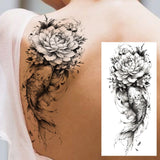 1 Sheet Beautiful Butterfly Flowers Temporary Tattoos For Women Girls Waterproof Fake Tattoos Floral Animals Temp Tatoo Stickers