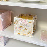 Original Korean Imported Quilted Storage Basket Desktop Good Item Storage Cute Storage Frame