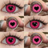 Cosplay Contact Lens Makeup Colored Pupils Cosmetics Beauty Red  Lenses Woman Cosplay Pink Pupils Halloween Color Contacts
