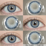 2 Pcs Colored Contact Lenses for Gray Eye Lenses Natural Gray Contact Lens Blue Contact Yearly Fashion Green Pupils