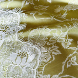 Vintage French Jacquard Lace Patchwork Bedding Set Lyocell Soft Silky Cooling Duvet Cover Flat/Fitted Bed Sheet Pillowcases 4Pcs