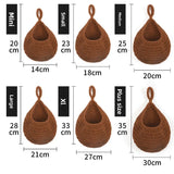 Hanging Baskets for Veggies Kitchen Fruit Basket Wall Baskets Woven Produce Holder Storage Fruit Wall Hooks Home Restaurant