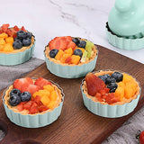 6PCS Mini Round Tart Pan with Removable Bottom and 1 Tart Tamper Set Nonstick for Baking Cupcake Muffin Cakes and Desserts Tools