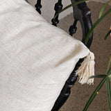 45X45cm Rural Style Throw Pillow Cover Polyester-linen Fabric Cushion Cover Lavender Flower Embroidery Pillowslip with Tassels