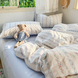 New Skin-friendly and Comfortable 13070 Pure Cotton Printed Floral Single Quilt Cover Breathable Duvet Cover 200X230