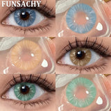 1 Pair  Contact Lenses for Eyes Color Eye Contacts Brown Gray Lens Beautiful Pupils for Makeup Yearly Use