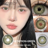 1pair Colorful Contact Lenses Brown Lenses Fashion Makeup Pupil Eyes Lens Cosplay Cosmetic Lens Yearly Use Eye Contact