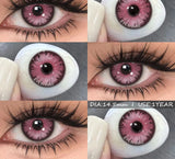 2Pcs Cosplay Contact Lenses Blue Anime Eye Lenses Halloween Red Makeup Beauty Pupils Purple Colored Eye Contacts Yearly