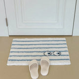 Funny Tufting Eyes Bedroom Rug Stripe Bathroom Mat Tidy Bedside Carpet Foot Pad Bathmat Doormat Aesthetic Home Room Decor