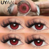 Contact Lens Makeup Red Lens Cosplay Colored Pupils Cosmetics Natual Black Lens Woman Pink Pupils Color Contacts Blue lens