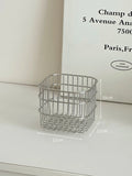 Iron Cosmetic Organizer Makeup Storage Box Luxury Desktop Small Sundries Storage Bucket Office Workstation Pen Holder Organizer