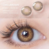 1 Pair Natural Color Contact Lenses for Eyes Beauty Pupils Gray Lenses Eye Yearly Use Brown Diopter Contact Lenses