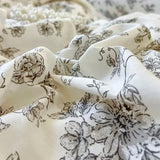 100% Cotton Princess Bedding Sets Luxury Rose Flowers Printing Ruffles Duvet Cover Set Bed Skirt Bedspread Pillowcases 4/6Pcs