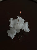 Handmade 3D Glass Ceramic Lily Incense Holder Ornament Glass Fragrance Ornament