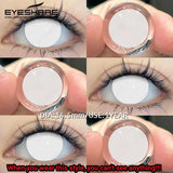 2pcs Cosplay Colored Contact Lenses Anime Cateye White Eye Lenses Halloween Red Makeup Lens Green Color Eyes Contact