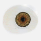 Brown Contact Lenses Natural Gradient Circle Lenses with Golden Pattern 14.2mm Cosmetic Colored Contacts for Daily & Party Wear
