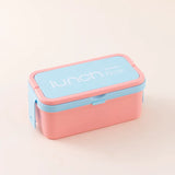 Single/Double Layer Lunch Box Portable Bento Box with Cutlery Lunchbox Kids School Microwaveable Food Storage Container