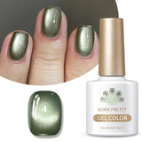 Green Guava Gel Nail Polish Cat Magnetic Light 10ml Sparkling Glass Bead Soak Off UV LED Varnish Salon Maniucre