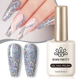 15ml Aurora Glitter Gel Nail Polish Iridescent Pearl Shimmer Effect Soak Off UV LED Manicure Varnishes